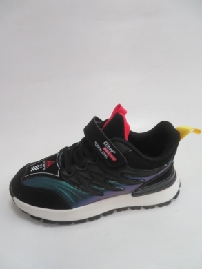 Buty sportowe dziewczęce (32-37) L212A BLACK/YELLOW