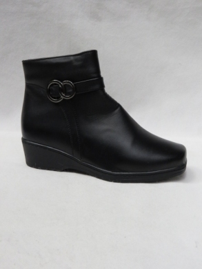 Botki damskie ocieplane na koturnie (36-42) 2207 BLACK