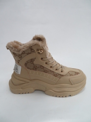 Sneakersy damskie ocieplane wysokie (36-41) 213 KHAKI