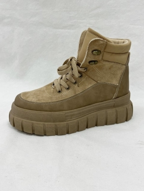 Botki damskie na płaskim (36-41) 19510 KHAKI