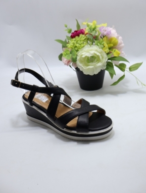 Sandały damskie na koturnie (36-41) 88-58 BLACK