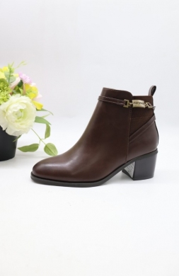 Botki damskie na obcasie (36-41) CHC593 BROWN