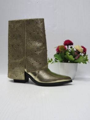 Botki damskie ocieplane na obcasie (36-41) 52011 GOLD