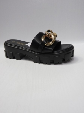 Klapki damskie na koturnie (36-41) 0615 BLACK