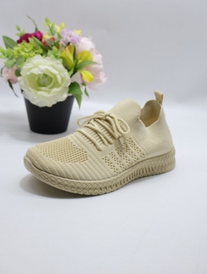 Buty sportowe damskie na płaskim (36-41) W065 BEIGE