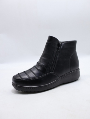 Botki damskie ocieplane na płaskim (36-42) 8154-81 BLACK