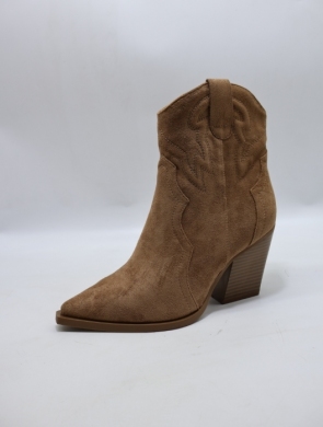 Botki damskie na obcasie (36-41) 7667A CAMEL
