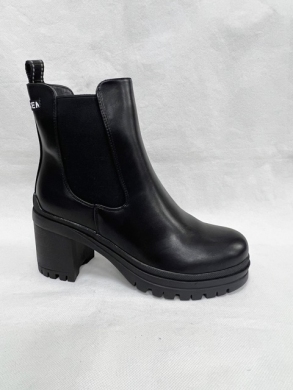 Botki damskie ocieplane na obcasie (36-41) H2187 BLACK