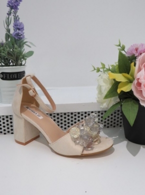 Sandały damskie na obcasie (36-41) HB2518 BEIGE