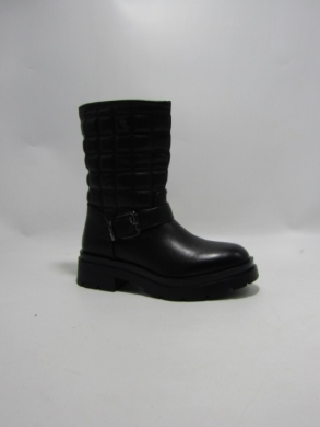 Kozaki damskie ocieplane na płaskim (36-41) H-3182 BLACK