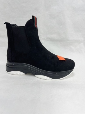 Botki damskie na płaskim (36-41) 76991 BLACK