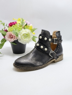 Botki damskie na płaskim (36-41) F5900 BLACK