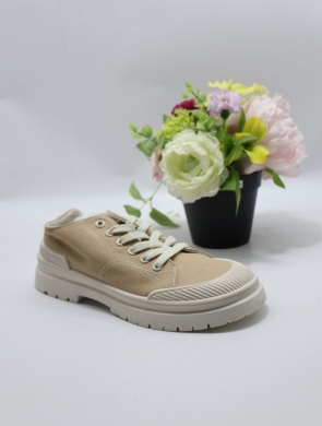 Trampki damskie na płaskim (36-41) BL281 KHAKI