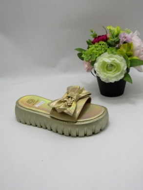 Klapki damskie na koturnie (36-41) TC3617 GOLD