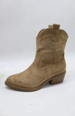 Botki damskie ocieplane na obcasie (36-41) D-77 KHAKI