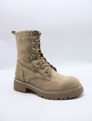 Botki damskie na płaskim (37-40) 6883 KHAKI