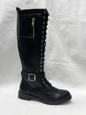 Kozaki damskie na płaskim (36-41) XLT0650-7A BLACK