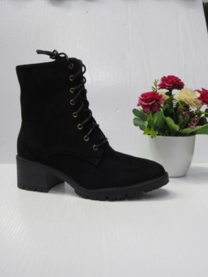 Botki damskie ocieplane na obcasie (36-41) 5690 BLACK