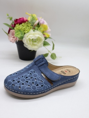 Klapki damskie na koturnie (36-41) 6928-6 NAVY