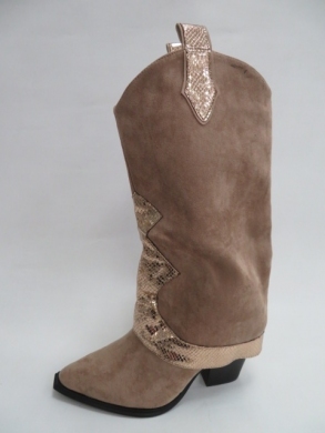 Kozaki damskie jesienne na obcasie (36-41) DE271 KHAKI