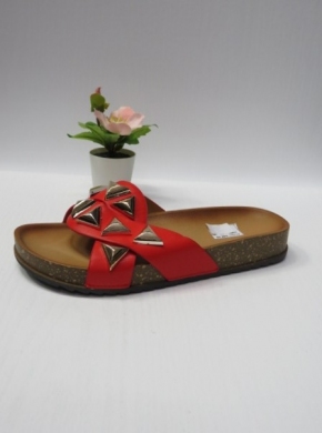 Klapki damskie na płaskim (36-41) DM-50 RED