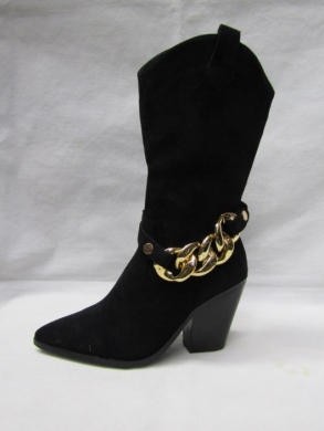 Kozaki damskie na obcasie (36-41) DE1073 BLACK