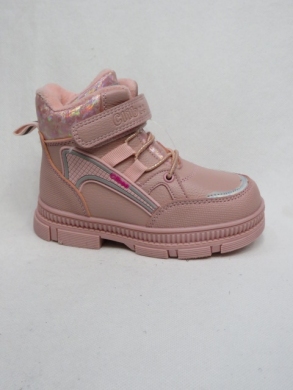 Botki dziewczęce ocieplane (21-26) H292 GREY/PINK