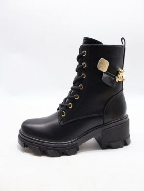 Botki damskie ocieplane na obcasie (36-41) SA3172-1 BLACK