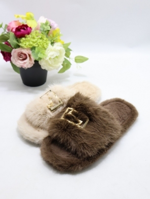 Kapcie damskie ocieplane (36-41) 6665-1 MIX