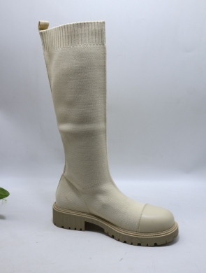 Kozaki damskie na płaskim (36-41) HQ316 BEIGE
