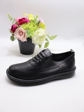 Półbuty damskie na płaskim (36-42) 25152-1 BLACK