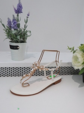 Sandały damskie na płaskim (36-41) 5094 WHITE