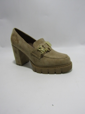 Półbuty damskie na obcasie (36-41) 7573-6 KHAKI