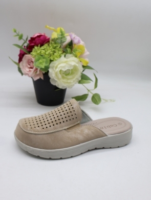 Klapki damskie na płaskim (36-42) 22T79-5 BEIGE