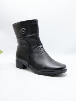 Botki damskie ocieplane na obcasie (37-42) B703 BL