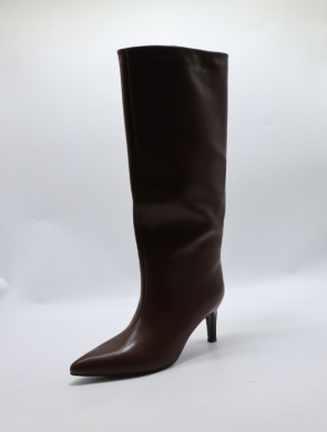 Kozaki damskie ocieplane na szpilce (36-41) CLS573 BROWN
