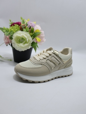 Buty sportowe damskie na płaskim (36-41) 9222-03 BEIGE