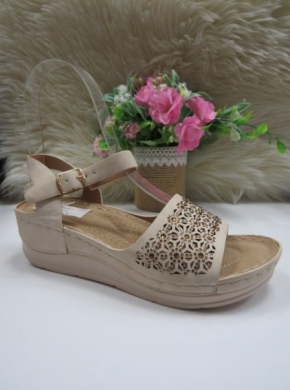 Sandały damskie na koturnie (36-41) Z-20 BEIGE