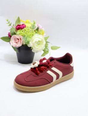 Buty sportowe damskie na płaskim (36-41) C3912 WINE