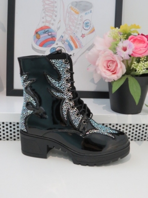 Botki damskie na obcasie (36-41) 15708 BLACK