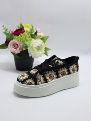 Buty sportowe damskie na płaskim (36-41) 6386 BLACK
