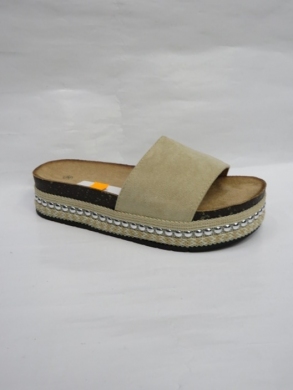 Klapki damskie na płaskim (36-41) AN01 BEIGE