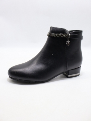 Botki damskie ocieplane na obcasie (36-41) DX2315 BLACK