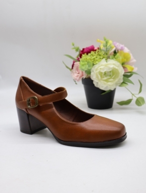 Półbuty damskie na obcasie (36-41) YCC-105 BROWN