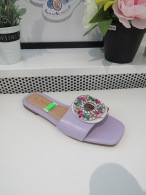 Klapki damskie na płaskim (36-41) W81 PURPLE