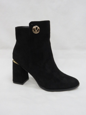 Botki damskie ocieplane na obcasie (36-41) 8712-2 BLACK