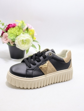 Buty sportowe damskie na płaskim (36-41) ALLS-19 BLACK