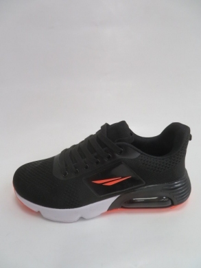 Buty sportowe damskie na płaskim (36-41) 2056-1 BLACK/ORANGE