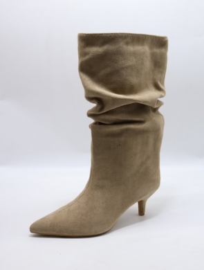 Kozaki damskie na szpilce (36-41) 2513A KHAKI
