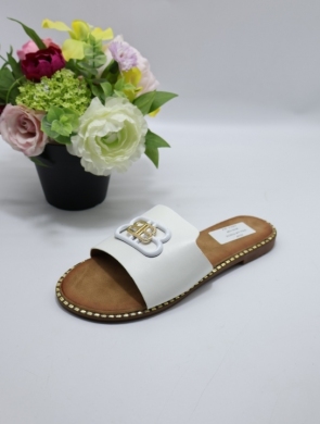 Klapki damskie na płaskim (36-41) WSA-145 WHITE